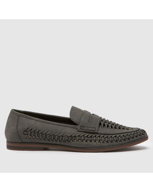 Schuh Black Reem Woven Loafer Shoes In for men