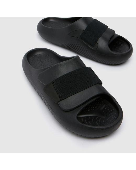 CROCSTM Black Mellow Luxe Recovery Slide Sandals In for men