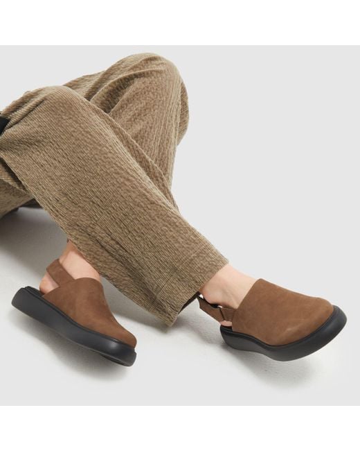Vagabond Brown Shoemakers Blenda Closed Toe Mule Sandals In