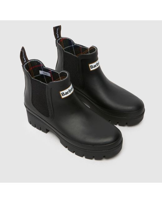 Barbour Black Halton Wellington Boots