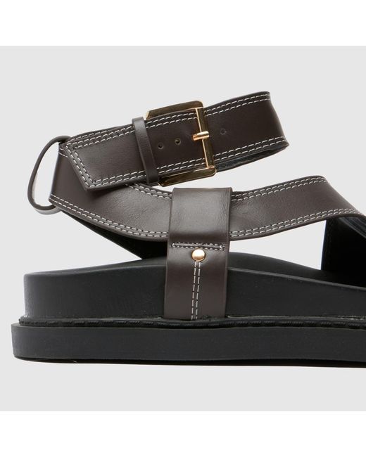 Schuh Brown Toya Chunky Footbed Sandals