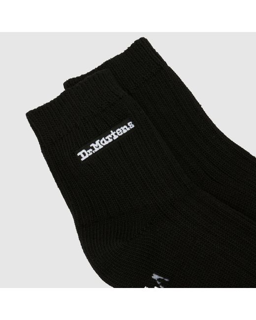 Dr. Martens Black Short Quarter Socks