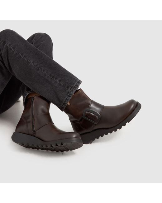 Fly london cheap buckle boots