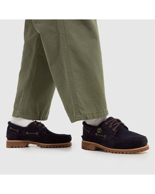 Timberland Authentic Handsewn Boat Shoes in Blue for Men | Lyst UK