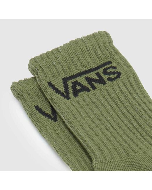 Vans Green Classic Crew Sock 3 Pack