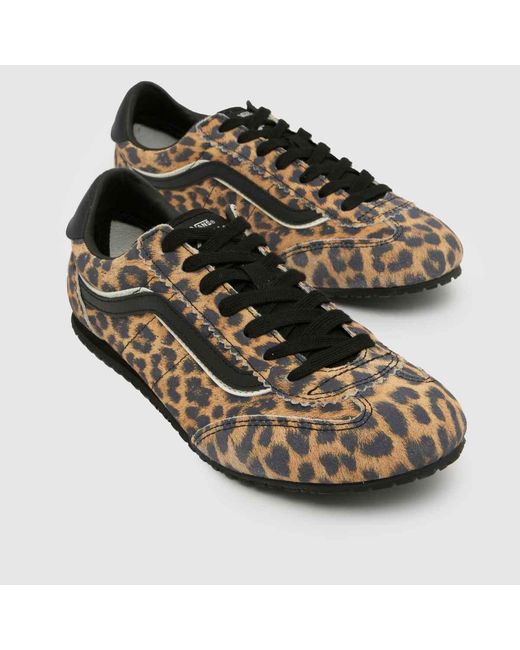 Vans Brown Super Lowpro Leopard Trainers