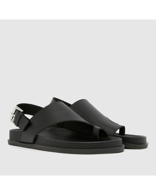 Schuh Black Tamsyn Toe Post Sandals