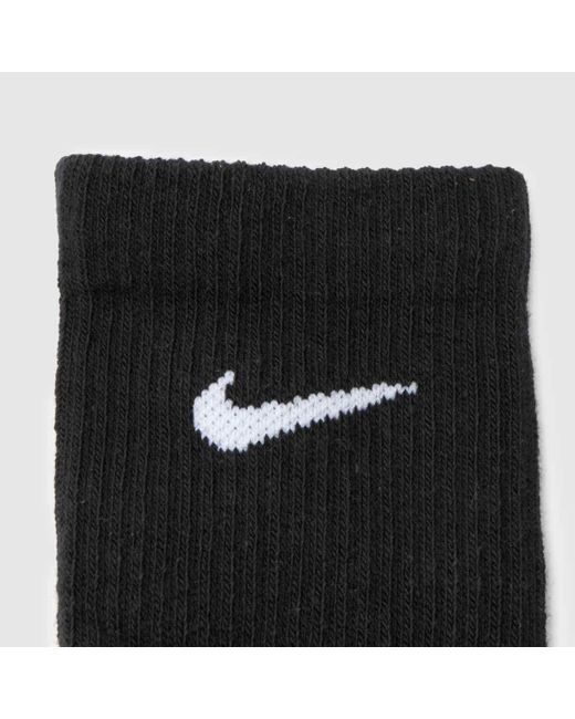 Nike Black Crew Socks 6 Pack