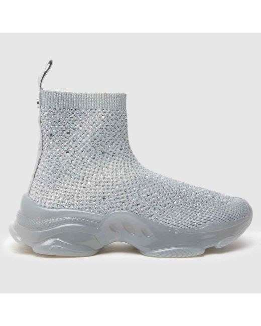 Steve Madden Gray Master R Sock Trainers