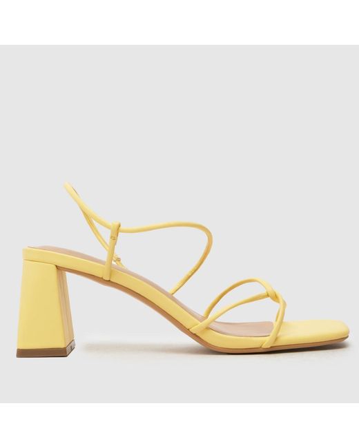 Schuh Metallic Shiloh Strappy Block High Heels
