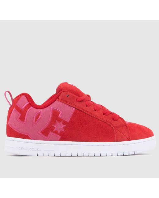 Dc Red Court Graffik Trainers