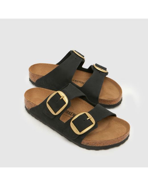 Birkenstock Black Arizona Big Buckle Footbed Sandals