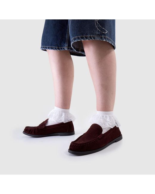 Schuh Brown Libbie Suede Loafer Flats