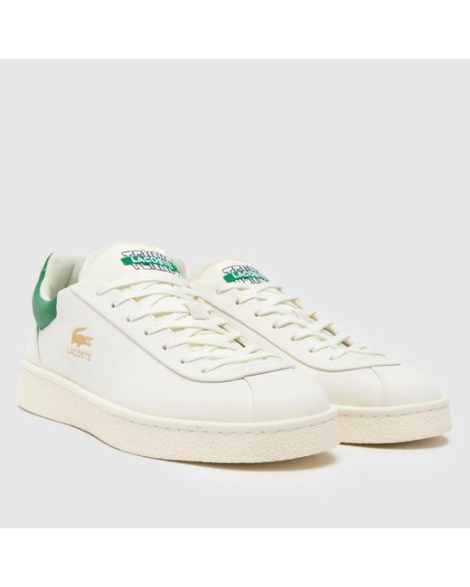 Lacoste White Baseshot Premium Trainers In for men