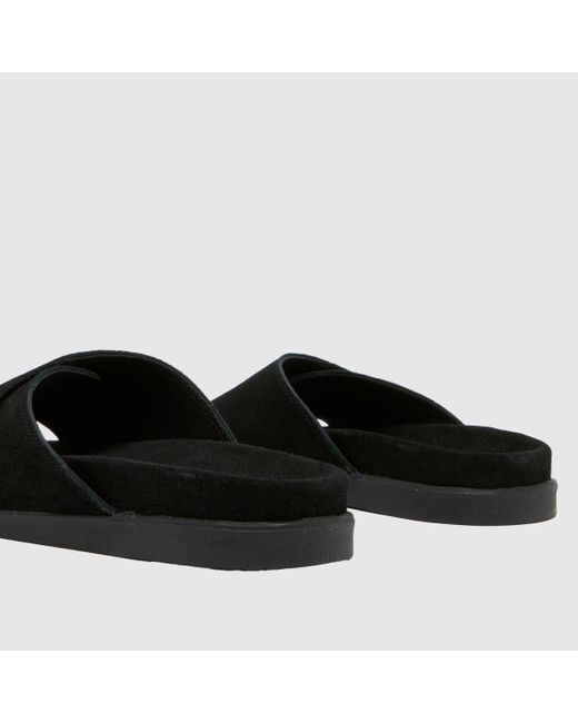 Schuh Black Samuel One Strap Sandals for men