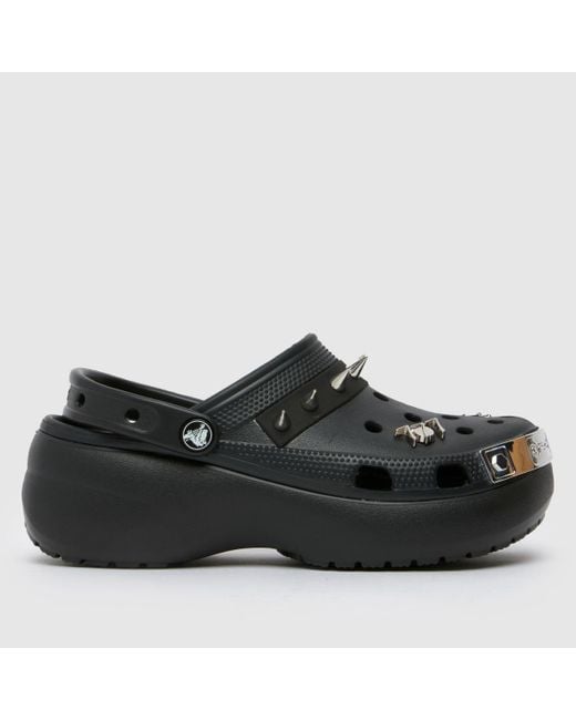 CROCSTM Black Classic Grunge Platform Clog Sandals