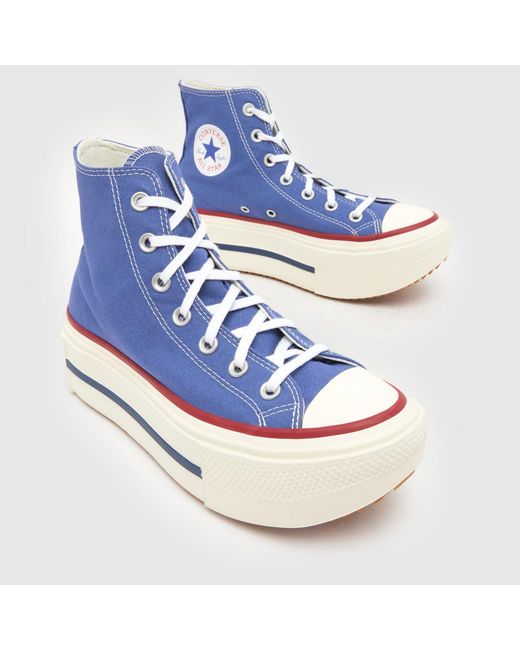 Converse Blue All Star Lift Double Trainers