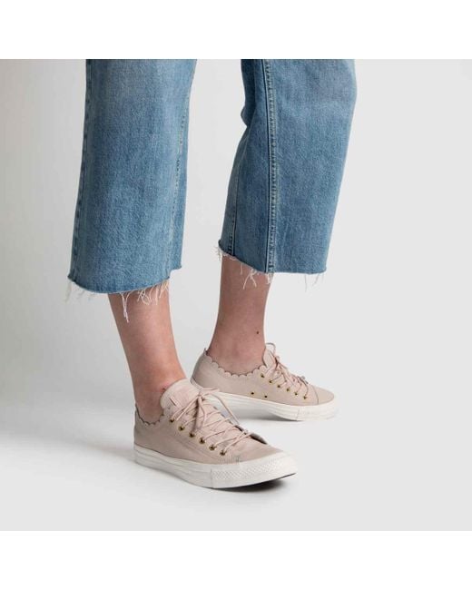 White all star cheap frilly thrills ox trainers