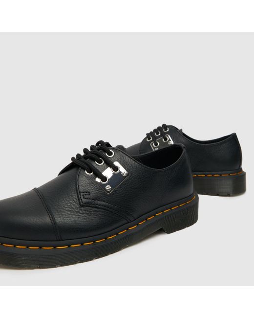 Dr. Martens Black 1461 Hardware Flat Shoes In