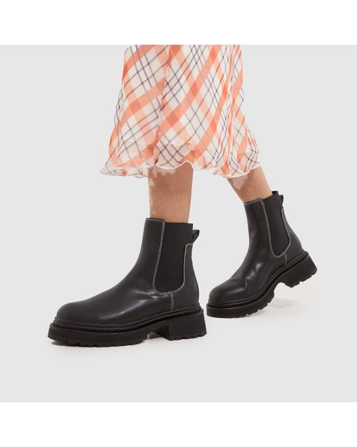 Schuh Black Alivia Chunky Chelsea Boots In