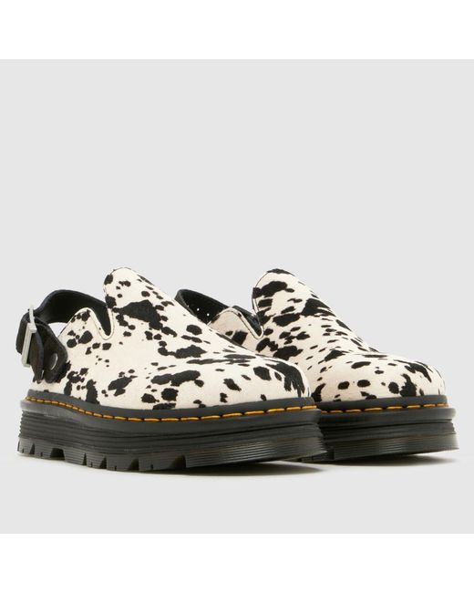 Dr. Martens Black Zebzag Mule Sandals