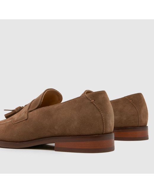 Schuh Brown Ronen Suede Loafer Shoes for men