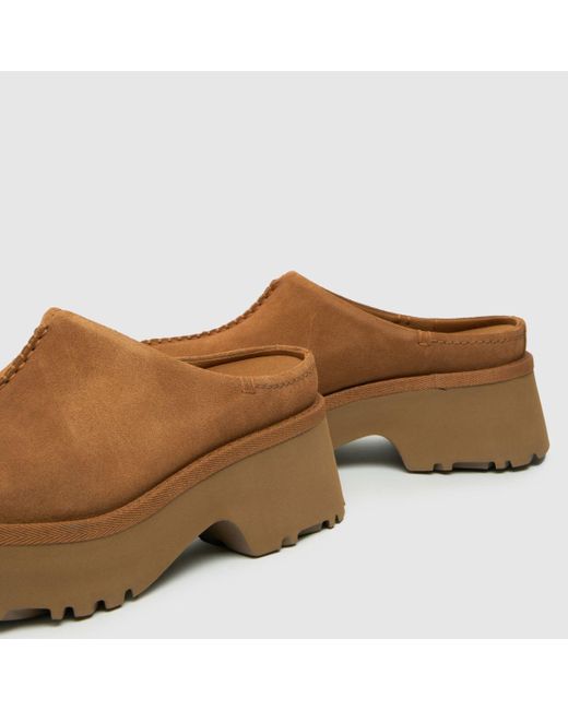Ugg Brown New Heights Clog Sandals In