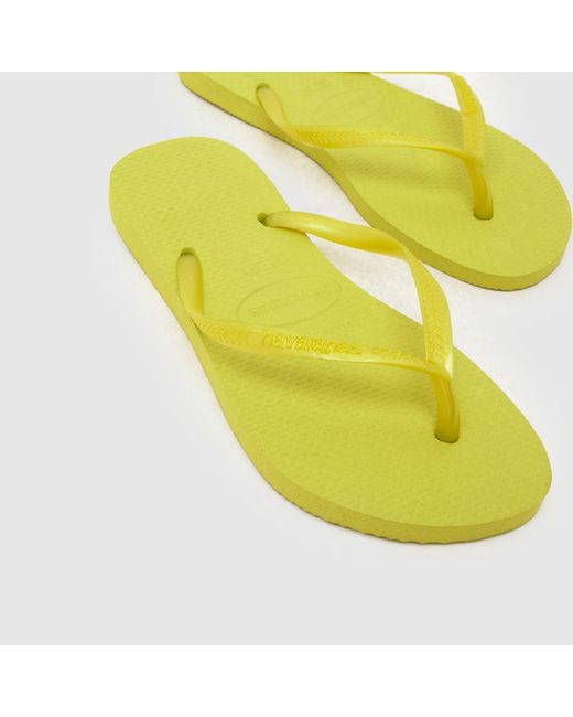 Havaianas Yellow Slim Flip Sandals