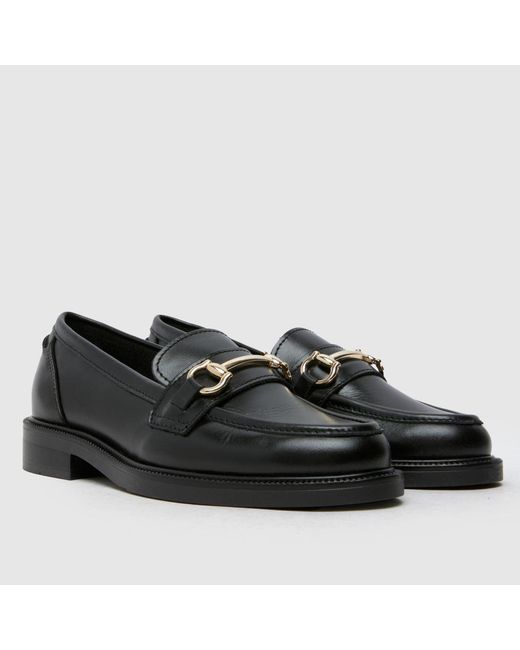 Schuh Black Lori Snaffle Loafer Flats