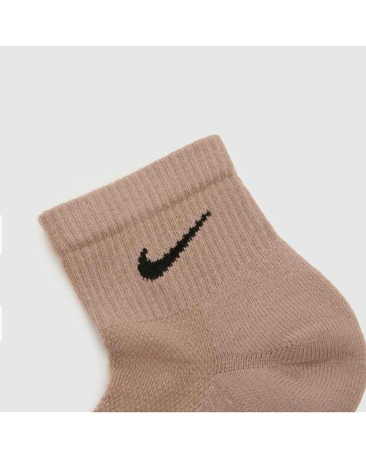 Nike Brown Elevated Ankle Socks 3Pk