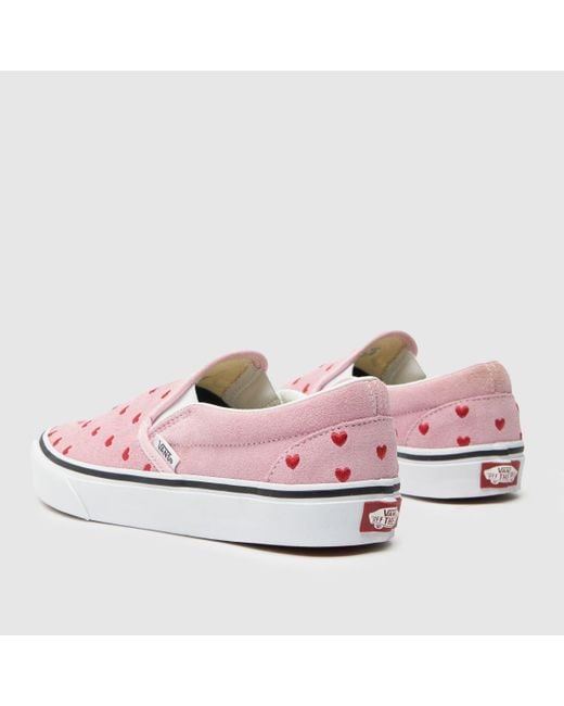 Vans Pink Classic Slip On Trainers In