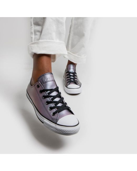 converse iridescent ox trainers