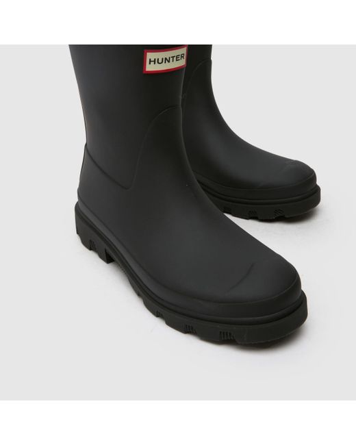 Hunter Black Downpour Short Boots