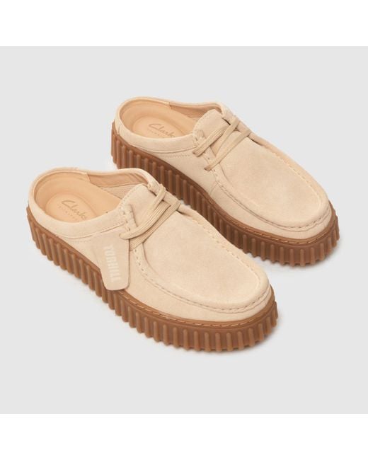 Clarks Brown Torhill Mule Flats