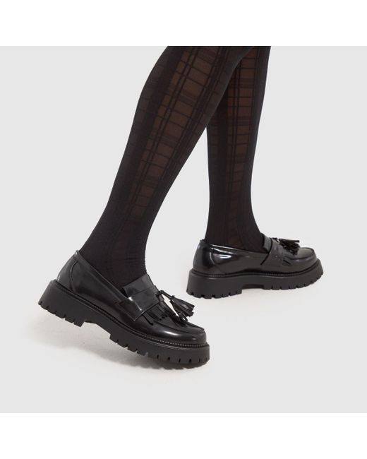 Schuh Black Women's Wide Fit Lachelle Loafer Flat Shoes