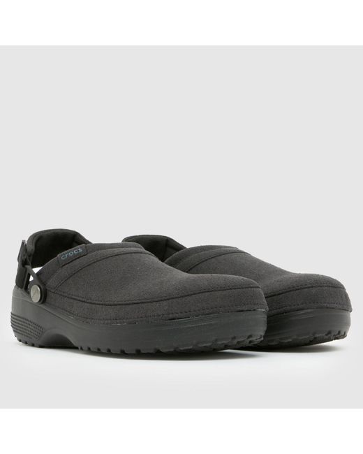 CROCSTM Black Classic Crafted Clog Sandals for men