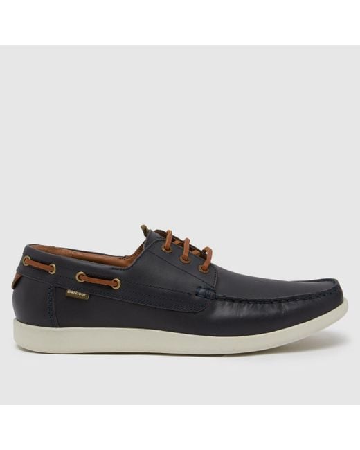Barbour Black Armada Boat Shoes In for men