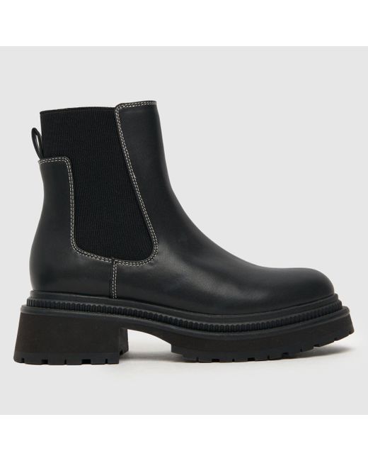 Schuh Black Alivia Chunky Chelsea Boots In