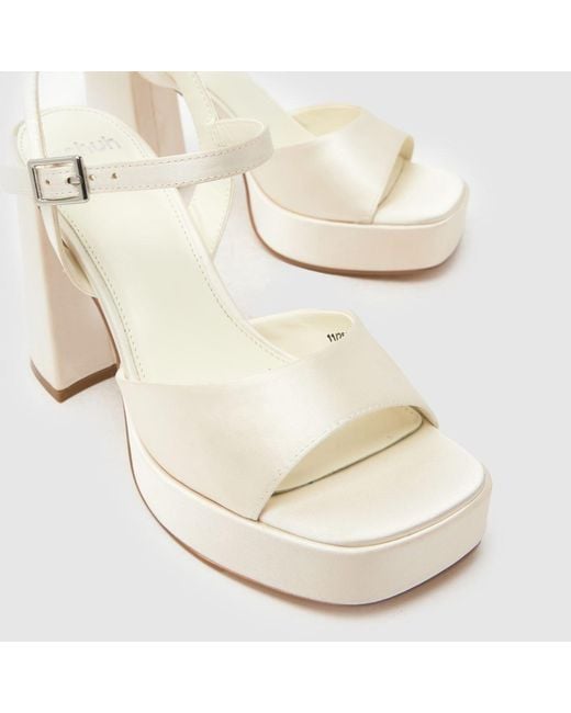 Schuh White Sabina Platform High Heels