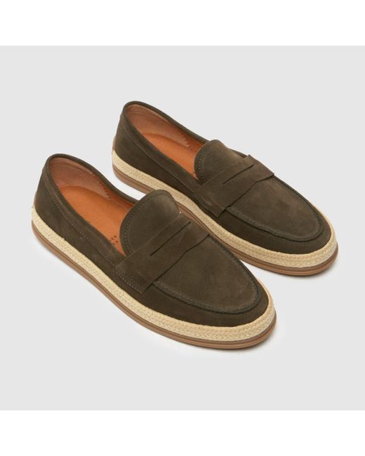 Schuh Brown Rin Suede Espadrille Loafer Shoes for men