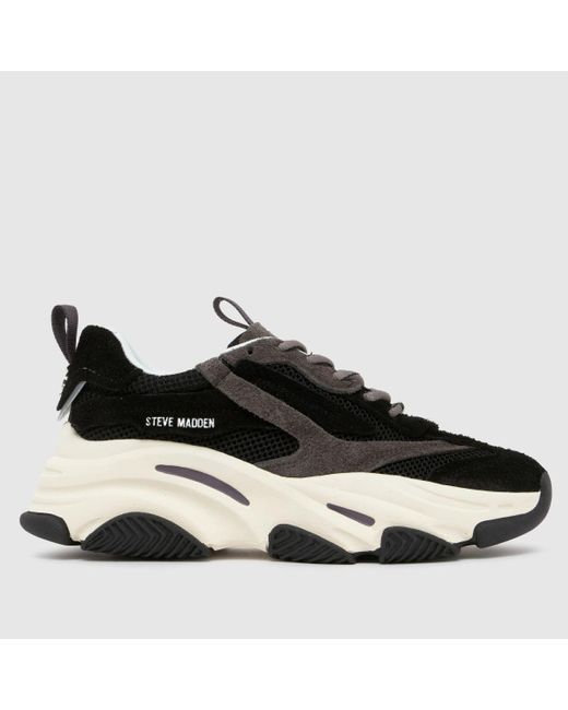 Steve Madden Black Possession Trainers