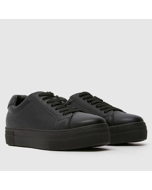 Schuh Black Marley Platform Trainers