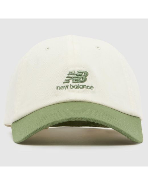 New Balance Green Stacked Logo 6 Panel Cap