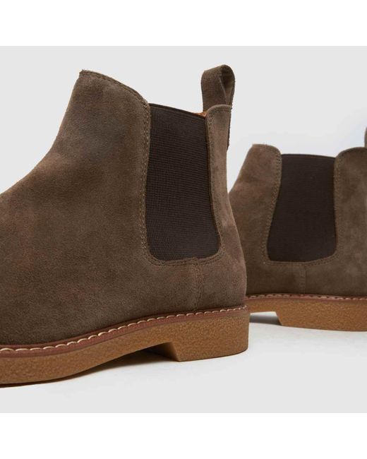 Schuh Brown Dawn Suede Chelsesa Boots for men