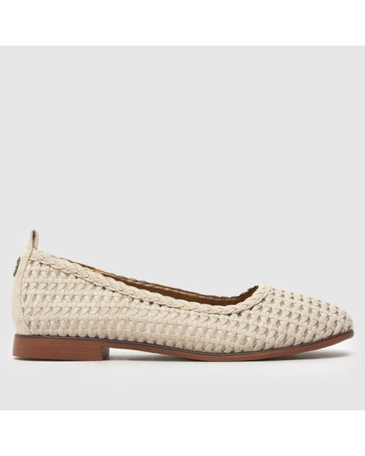 Blowfish Natural Bardot Woven Ballerina Flats