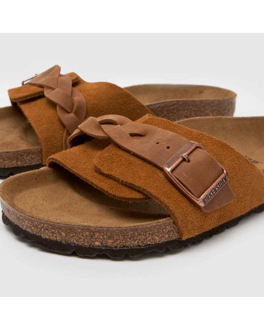Birkenstock Brown Oita Braided Sandals In