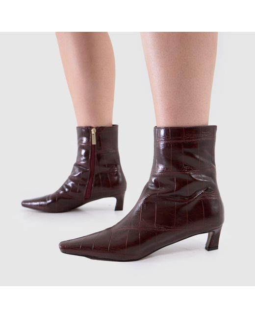 Schuh Brown Bexley Kitten Boots