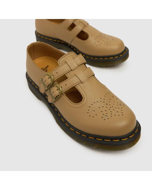 Dr. Martens Brown 8065 Mary Jane Flat Shoes In