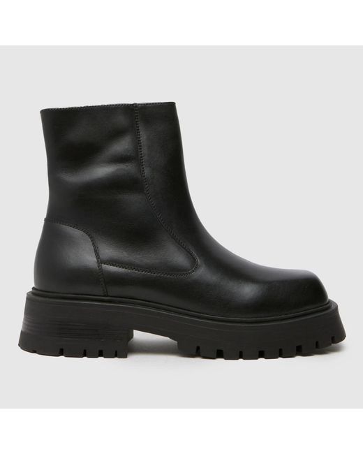 Schuh Black Alicia Square Toe Boots