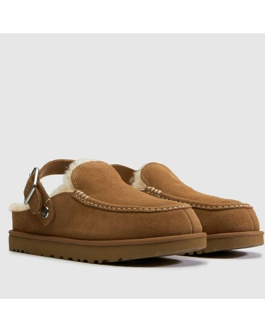 Ugg Brown Goldenstar Evelina Clog Sandals